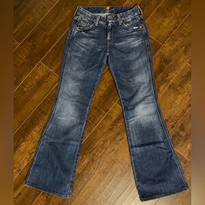 7 For All Mankind Blue Boot Cut Jeans